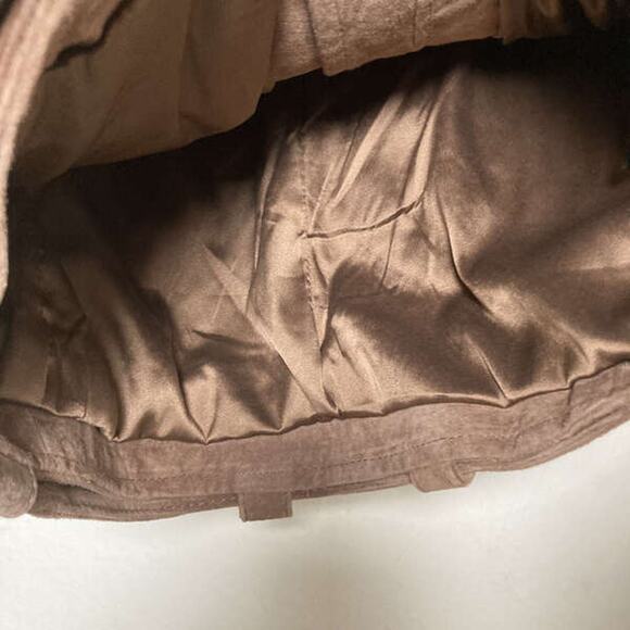 NEW BLANK NYC WOMEN'S BROWN LEATHER LONG SLEEVE ZIPPED MOTO JACKET SIZE S - Picture 5 of 9